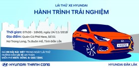 Chương trình lái thử xe Hyundai HÀNH TRÌNH TRẢI NGHIỆM tại Thị Xã Buôn Hồ
